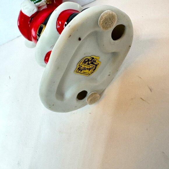 Vintage 1990s Porcelain Christmas Santa playing Harp Figurine - Picture 5 of 5